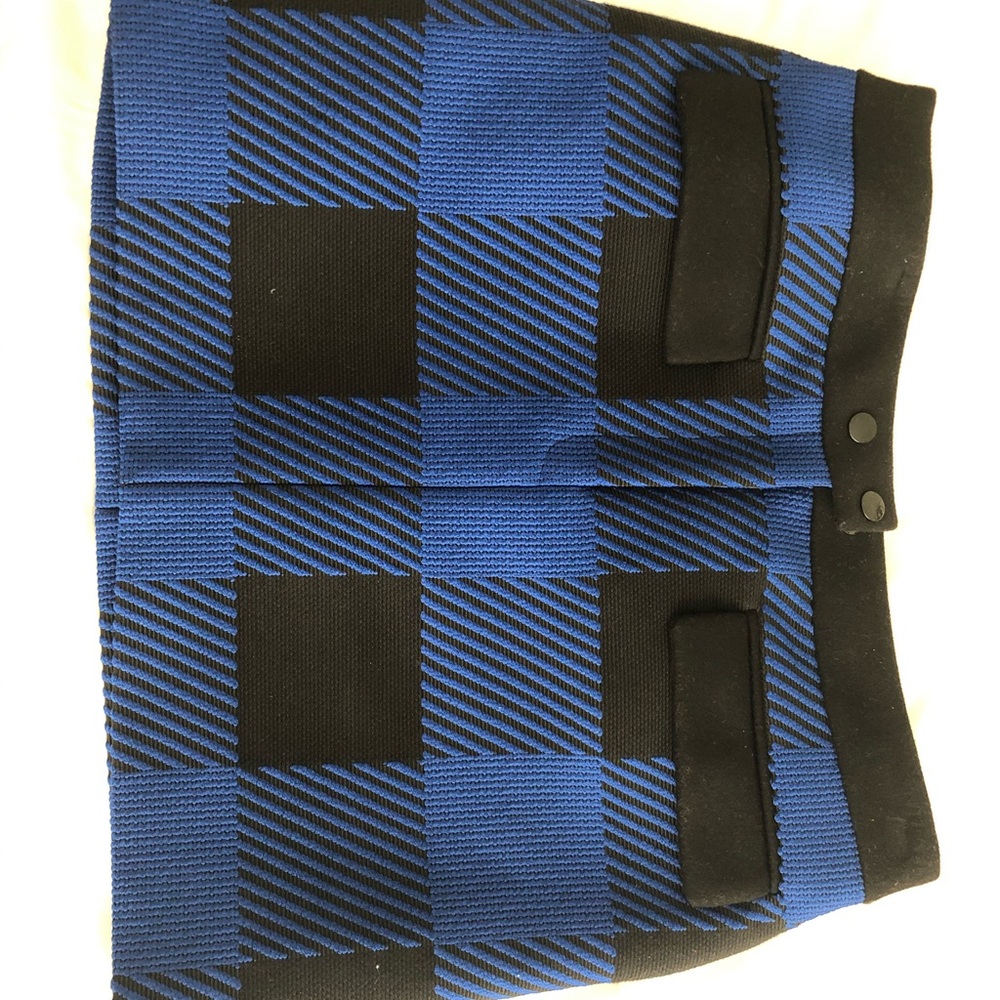 Rag & Bone Blue and Black Wool Mini skirt size 2